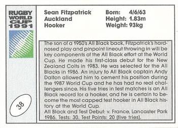 1991 Regina Rugby World Cup #38 Sean Fitzpatrick Back